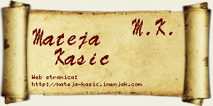 Mateja Kašić vizit kartica